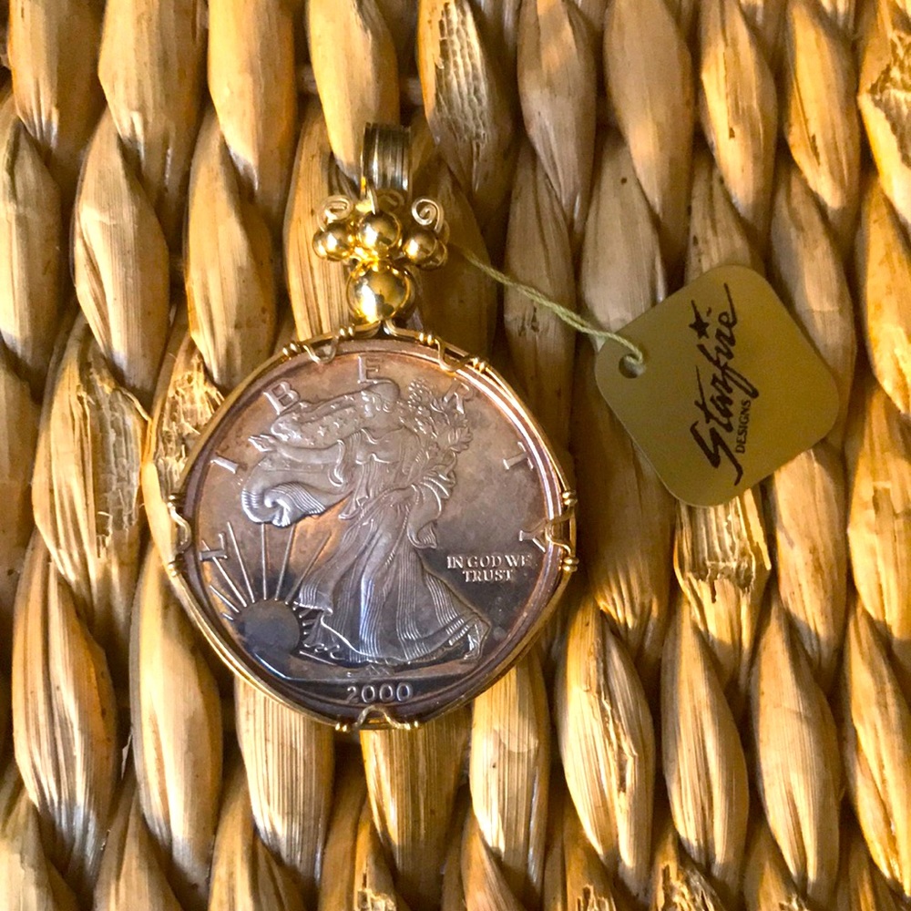 Starfire Designs Millenium Rose Gold-tone Coin Pendant, Handmade, $250
